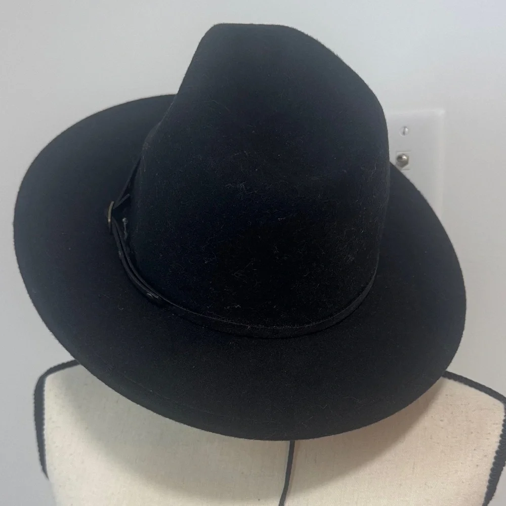 Lulus Black Suede Wide Brim Hat